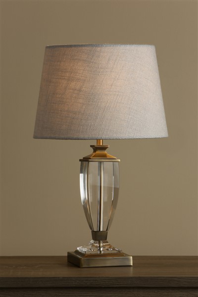 (image for) Laura Ashley Carson Small Table Lamp Antique Brass & Crystal Base Only